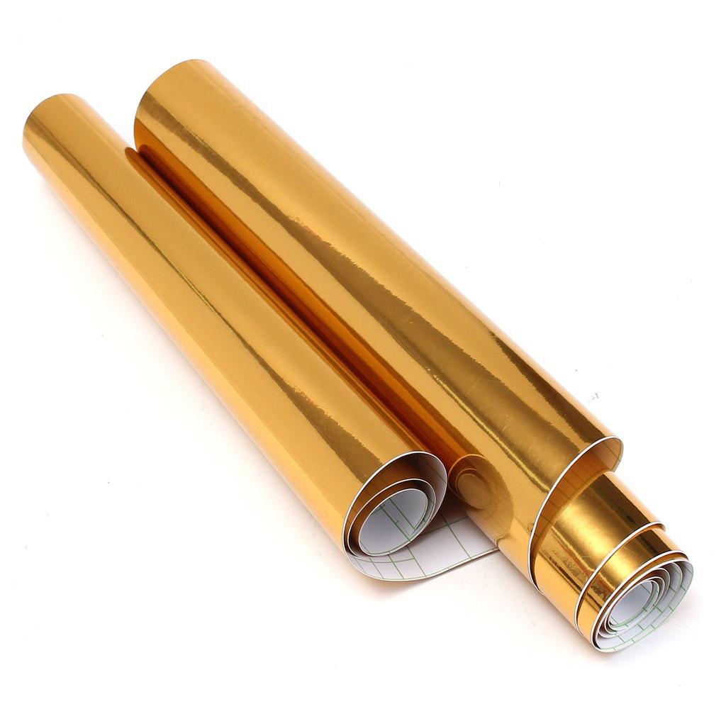 Decal trang trí ô tô chrome màu bạc/vàng tráng gương chống trầy dán xe cao cấp {Khổ lớn