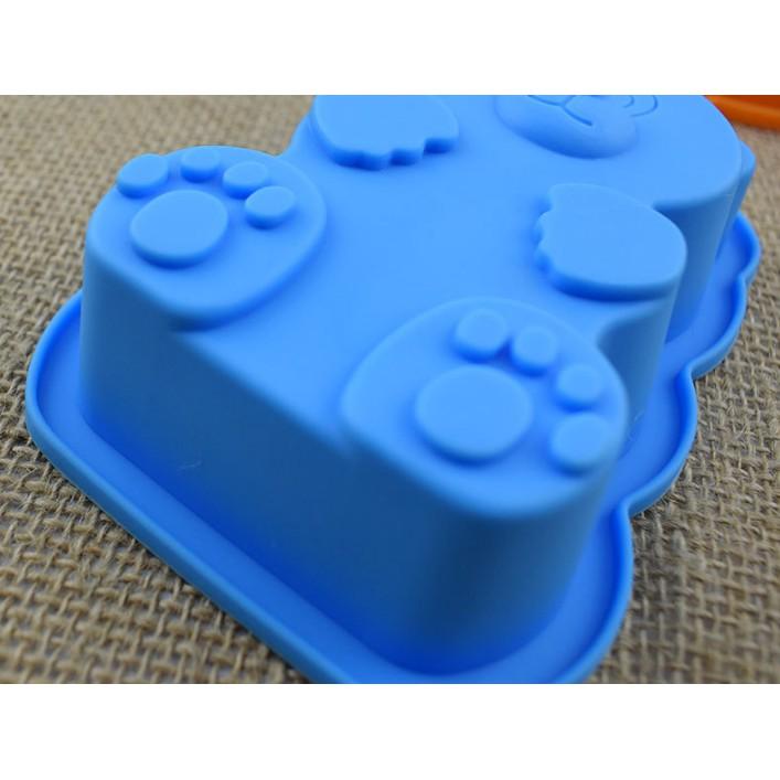 Khuôn làm thạch làm bánh silicon con gấu 12 cm