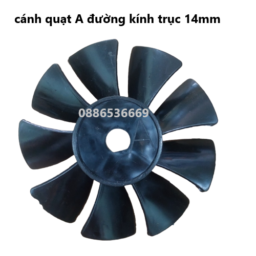 Cánh quạt làm mát máy nén khí không dầu giảm âm đường kính trục 14mm
