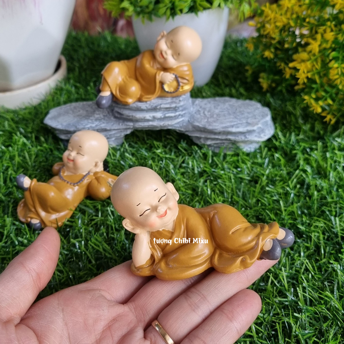 Bộ 03 chú áo nâu mẫu nằm size nhí siêu dễ thương