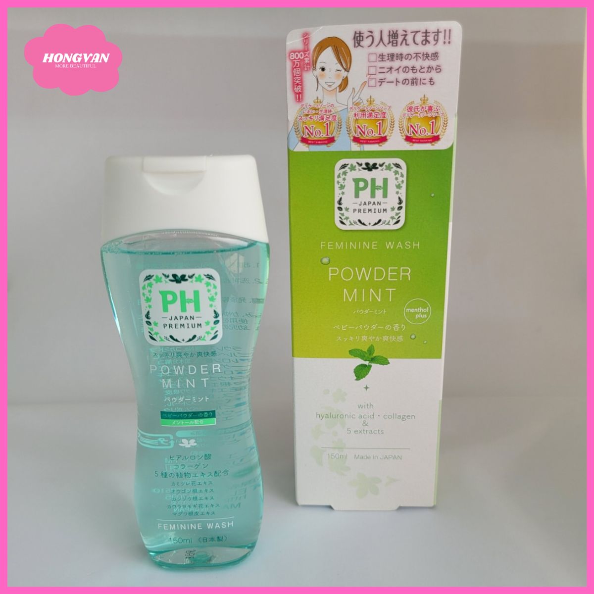 Dung dịch vệ sinh phụ nữ PH Care 150ml cao cấp (hương bạc hà - POWDER MINT)