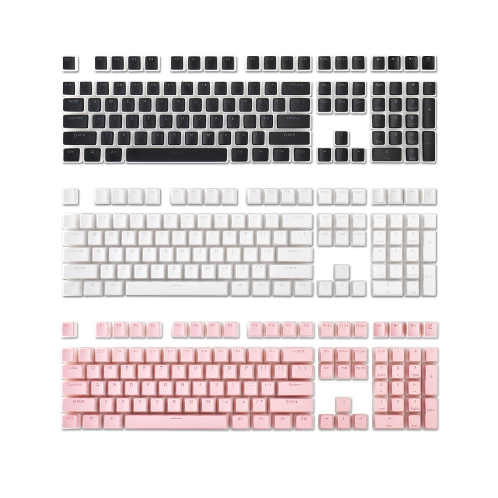 Pudding Keycaps Full 108 Key Set Double Shot PBT Keycap Set for Mechanical Keyboards