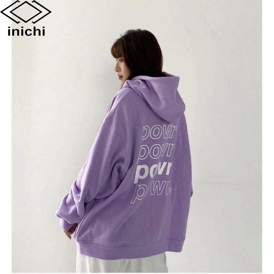 Áo Hoodie unisex INICHI A843 chất nỉ ngoại form rộng có mũ cho cả nam nữ