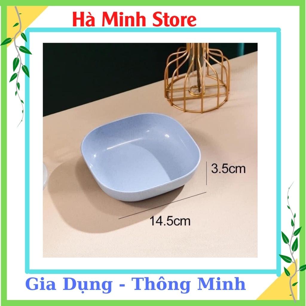 Sét 8 Đĩa Lúa Mạch Chữ Nhật, Màu Pastal, Siêu Xinh Siêu Siêu Ưu Đãi Đĩa Lúa Mạch Cao Cấp - Gia Dụng Hà Minh