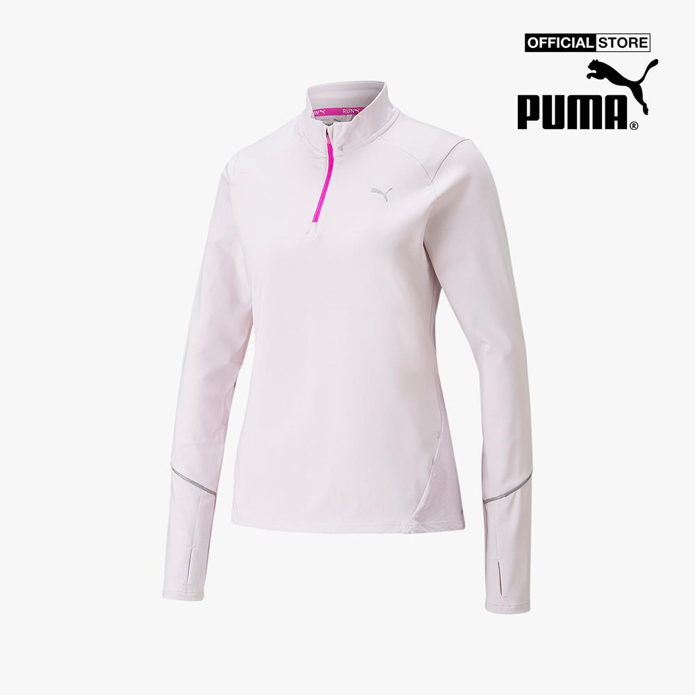 PUMA - Áo thể thao nữ tay dài cổ trụ 5K Knit Half Zip Running 521390-17