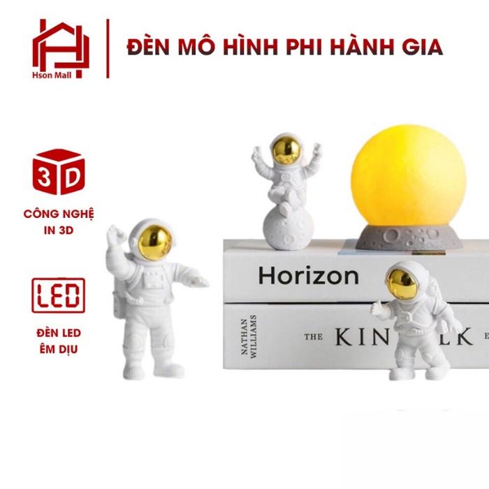 Đèn ngủ mặt trăng 3D mô hình phi hành gia trang trí phòng ngủ siêu đẹp