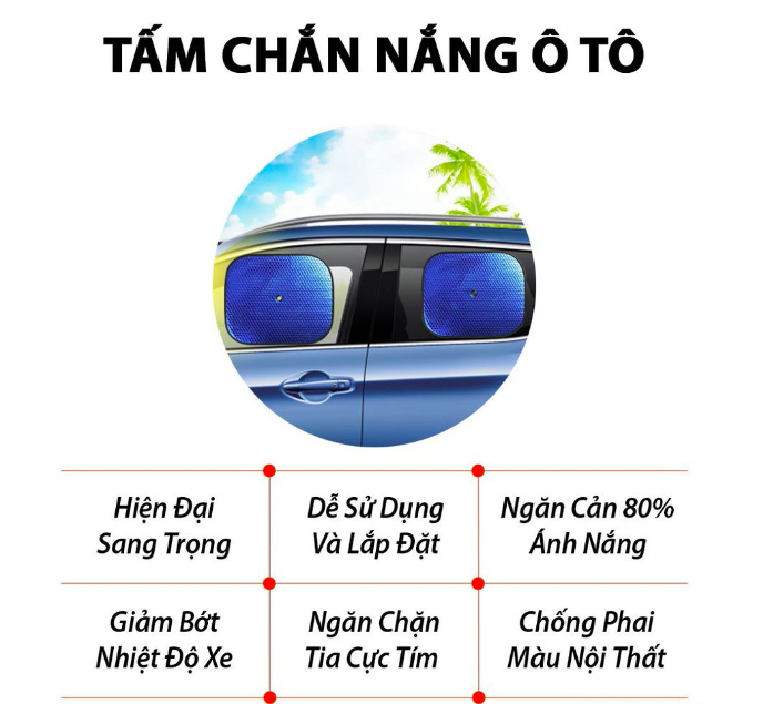 Tấm che nắng, miếng chống nắng ô tô dán bên trong tiện lợi kích thước 36x40cm