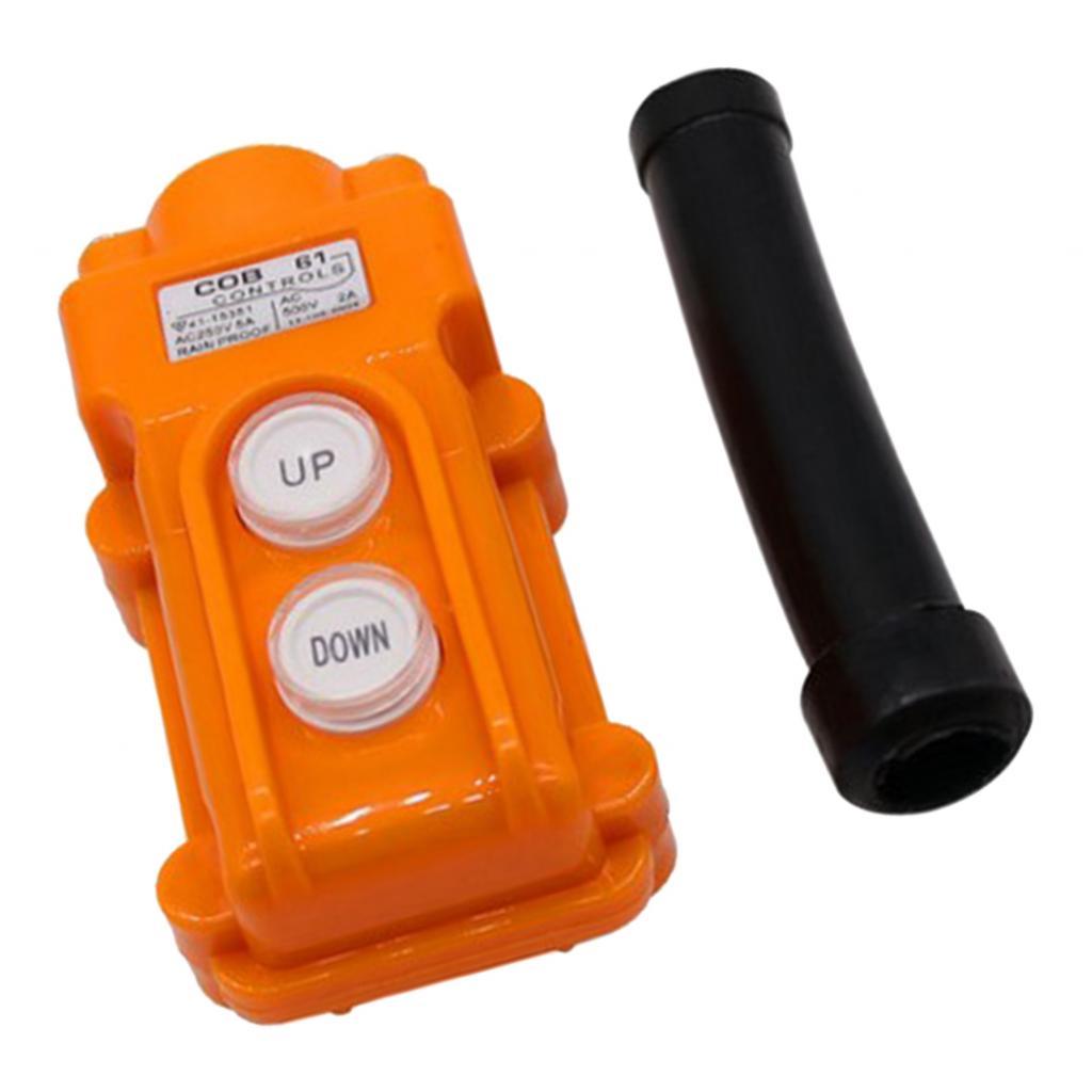 5x COB61 Hoist Push Button Switch Crane Pendant Control 200/500V Orange