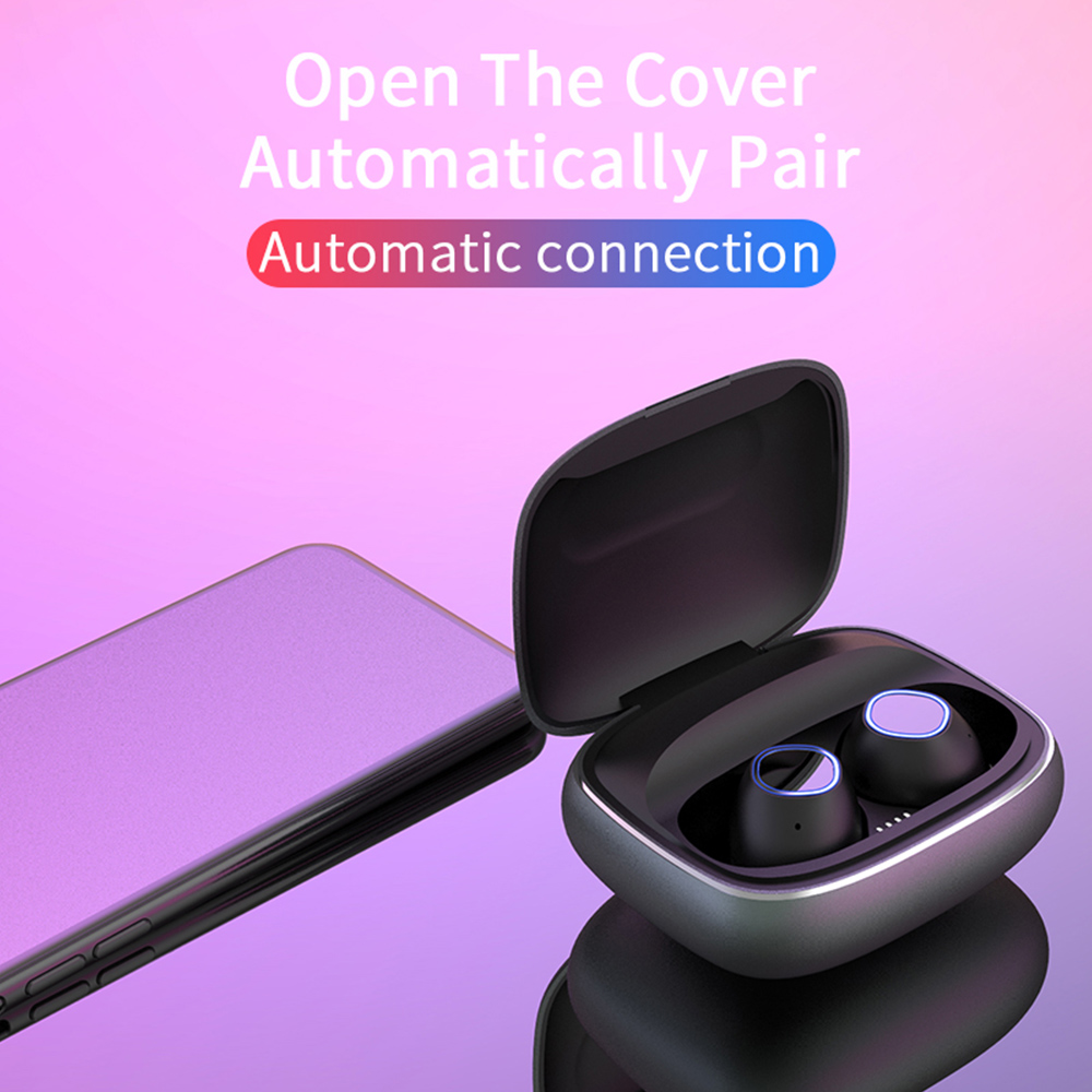Tai nghe V80 TWS Earbuds True Wireless Bluetooth 5.0 nhét trong tai ghép nối tự động với Mic
