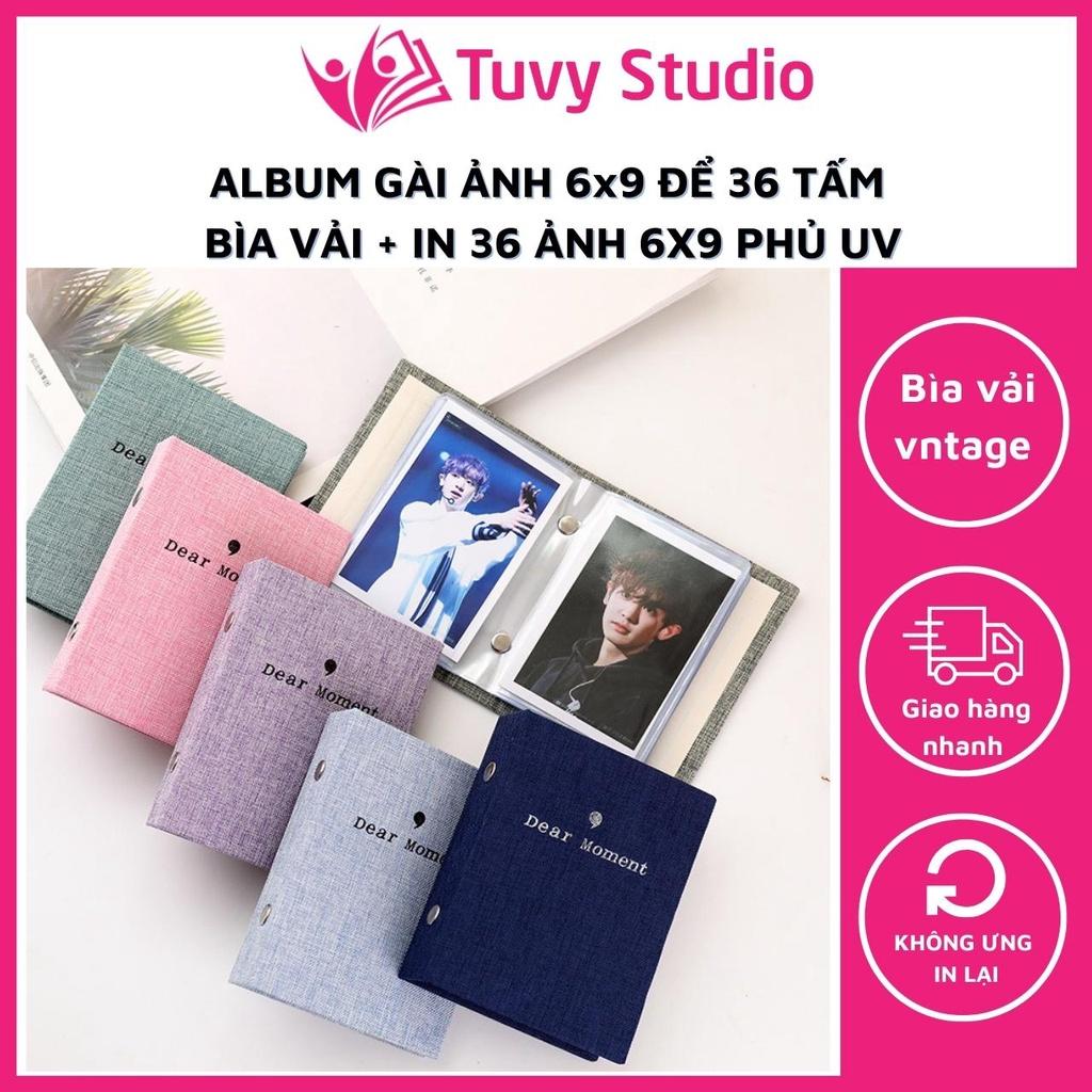 Album ảnh 6x9 mini bìa vải vintage đựng 36 ảnh 6x9, lomo card, binder đựng card, quà tặng ý nghĩa