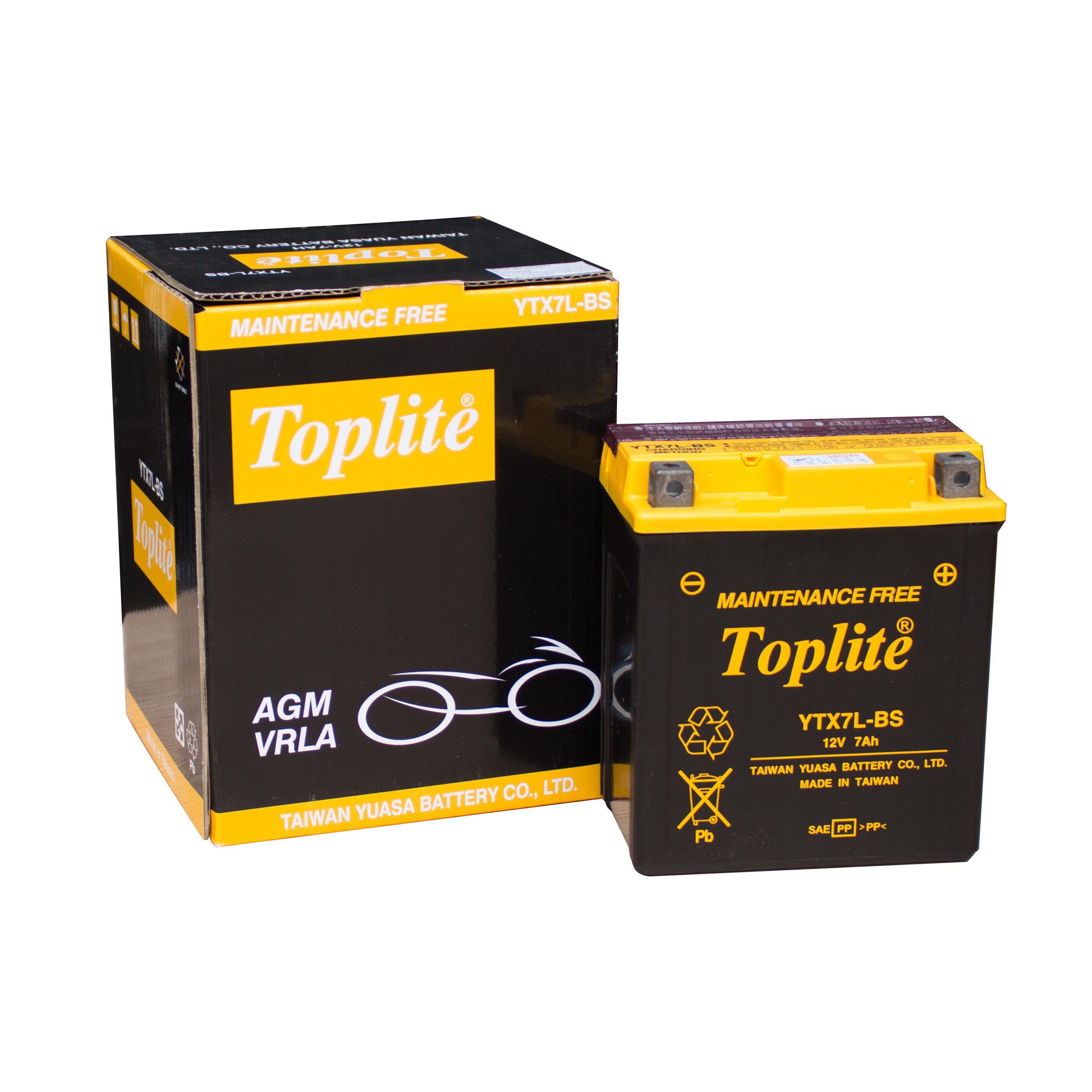 Ắc quy Toplite xe máy YTX7L-BS