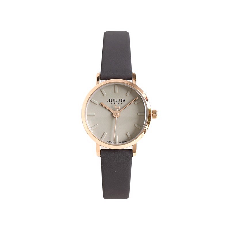 Đồng Hồ Nữ JA-963A Julius Hàn Quốc Dây Da Màu Xám