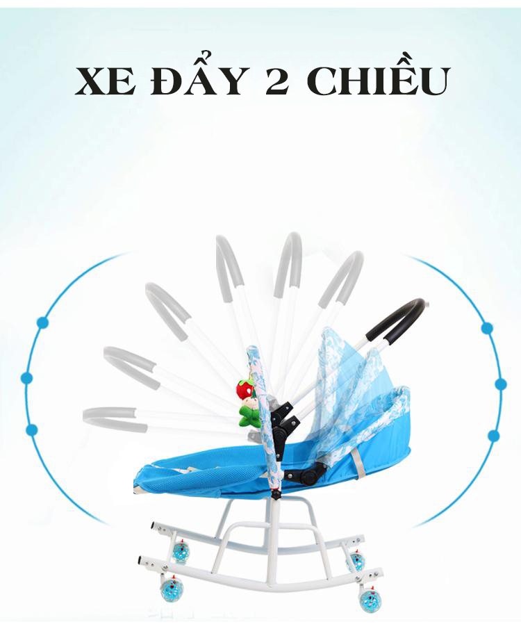 Ghế bập bênh kiêm xe đẩy 2 chiều Ghế bập bênh kiêm xe đẩy 2 chiều