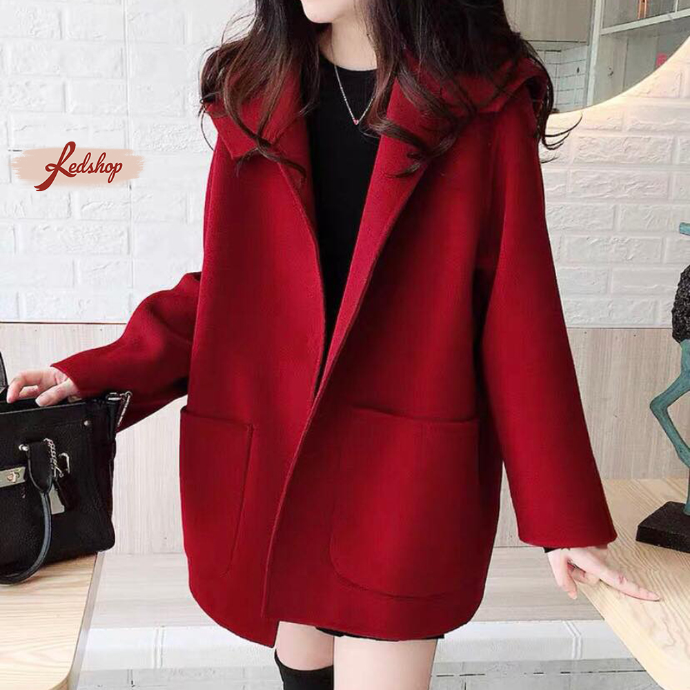 Áo khoác dạ nữ xinh xắn dày dặn phong cách Hàn Quốc Red Shop 28210