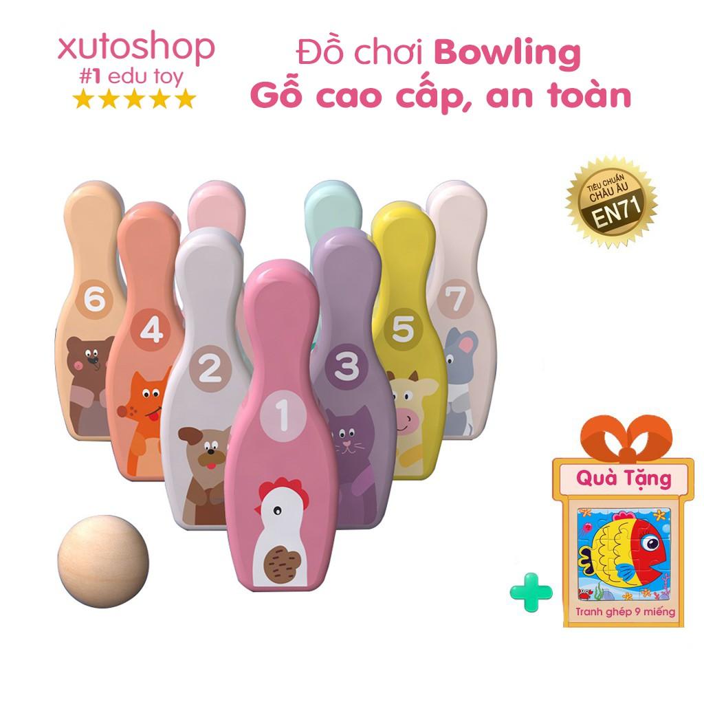 Bộ đồ chơi Bowling bằng gỗ cho bé hình con vật