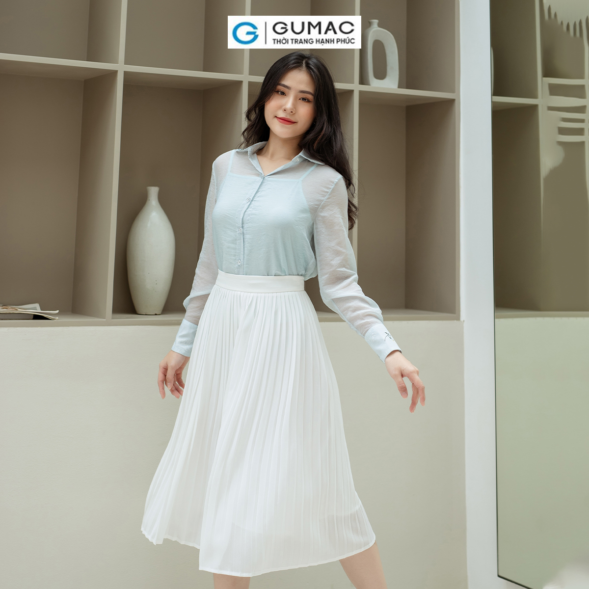 Chân váy dập ly GUMAC VD08012