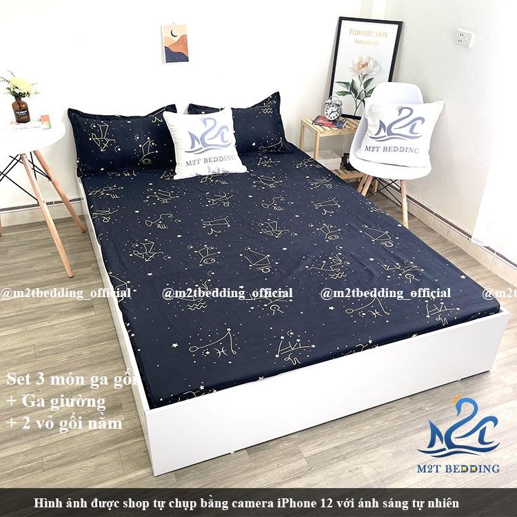 Bộ Chăn Ga Gối Cung Hoàng Đạo Cotton Poly M2T Bedding Đủ Kích Thước Trải Đệm Giường Đơn, Giường Đôi, Giường Ký Túc Xá