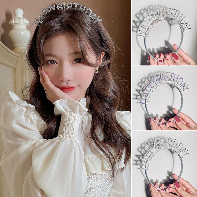 Băng Đô Chữ Happy Birthday Đính Đá