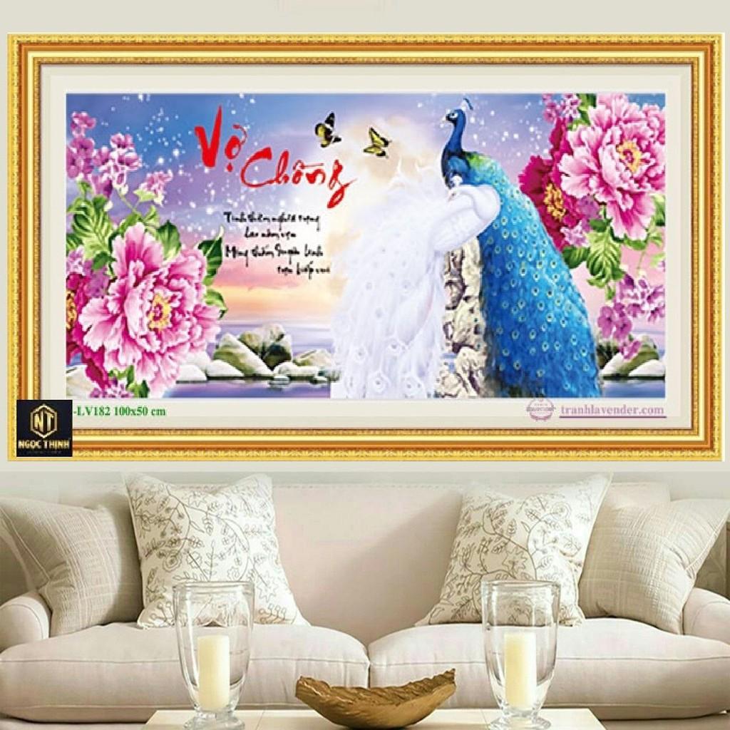 Tranh đính đá mẫu mới VợChồng-KT: 100x50