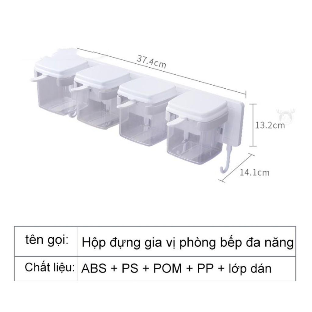 Hộp đựng gia vị nhà bếp đa năng phong cách Nhật Bản