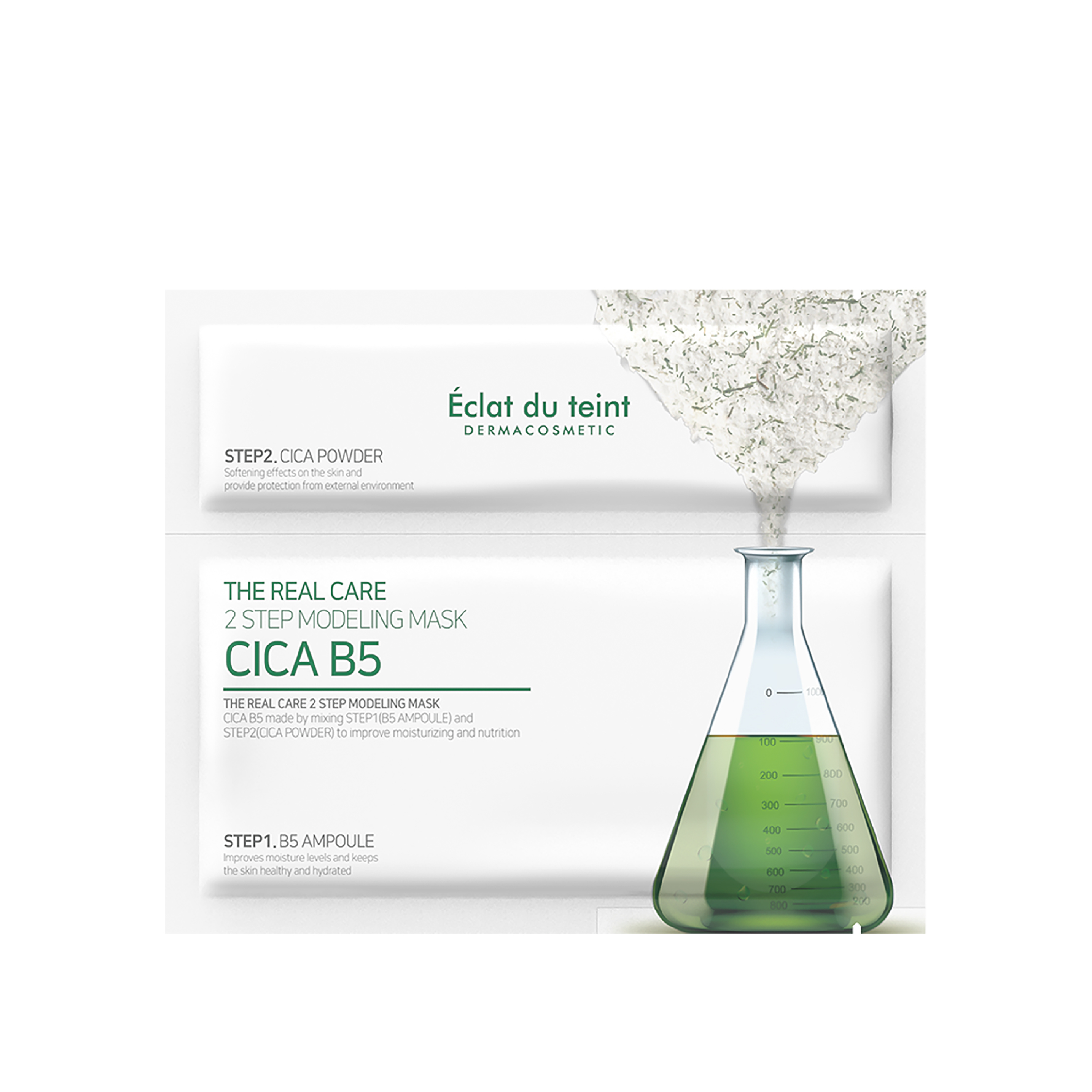 Mặt Nạ Phục Hồi Éclat Du Teint Da Sau Tổn Thương 2 Step Modeling Mask Cica B5
