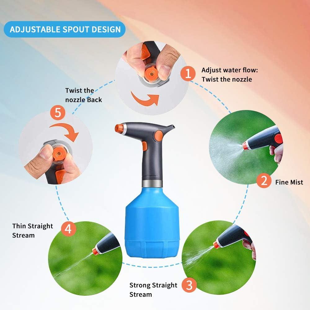 1L Lưới điện, bình xịt thực vật, bình xịt điện với vòi phun có thể điều chỉnh để làm vườn, làm sạch gia đình, rượu, cây bên trong/ngoài trời