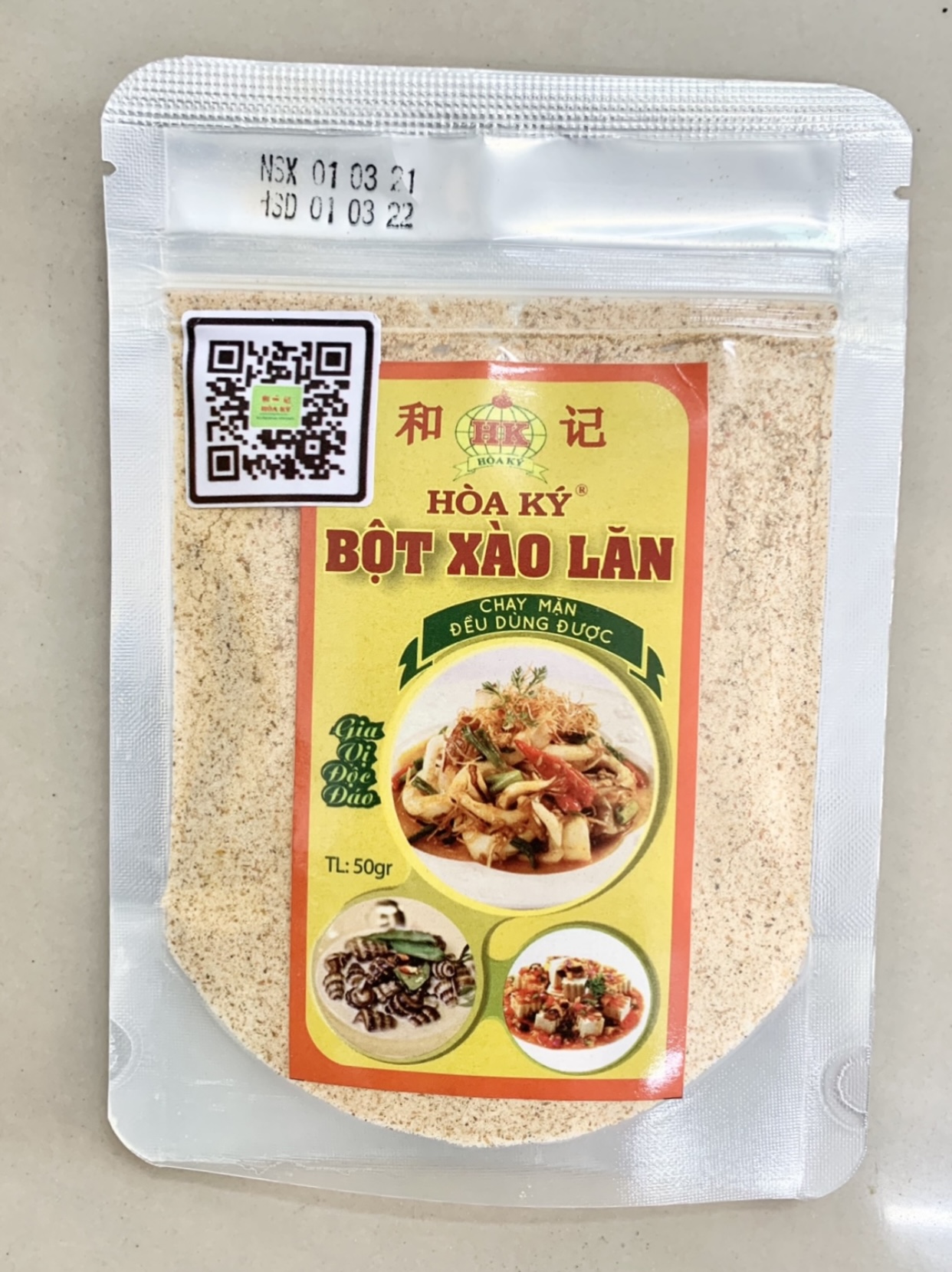 BỘT XÀO LĂN HOÀ KÝ 50gr