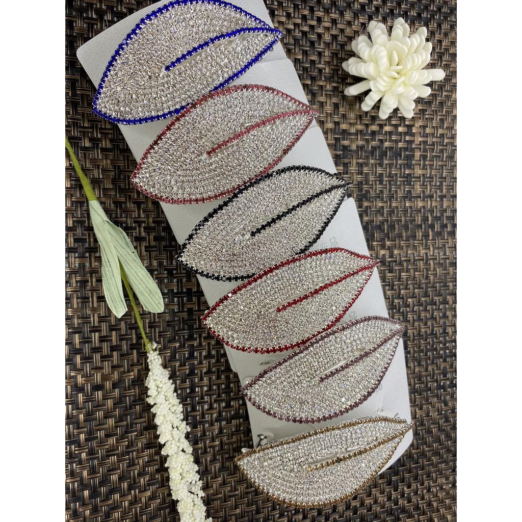 Kẹp Tóc Hinh Chiếc Lá Đính Đá Sang Trọng