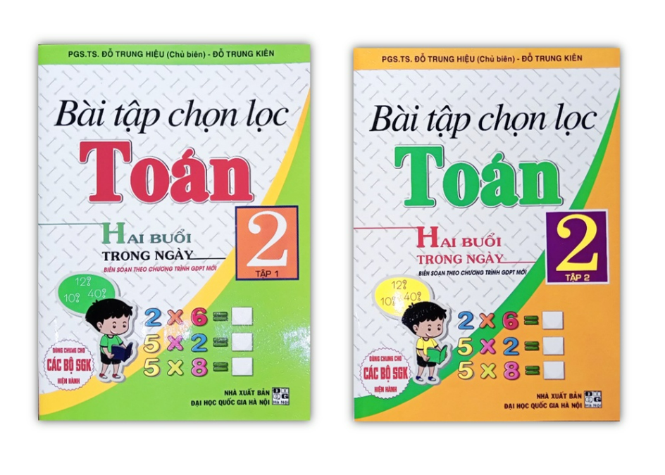 Sách - Combo Bài Tập Chọn Lọc Toán Lớp 2 Tập 1 + 2 - Hai Buổi Trong Ngày