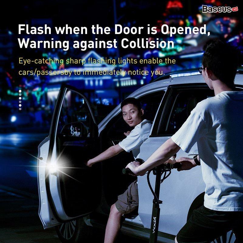 Bộ đèn cảnh báo mở cửa tự động dùng cho xe ô tô Baseus Door Open Warning Light