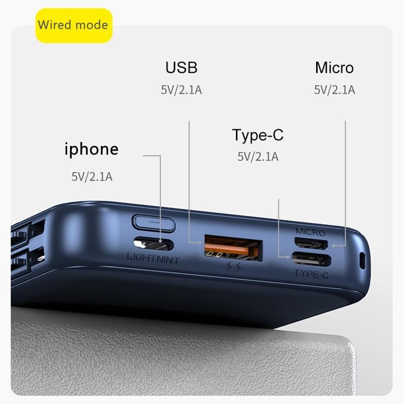 Bộ Sạc Dự Phòng Không Dây mini Từ Tính YM468 20000mAh Tiện Dụng