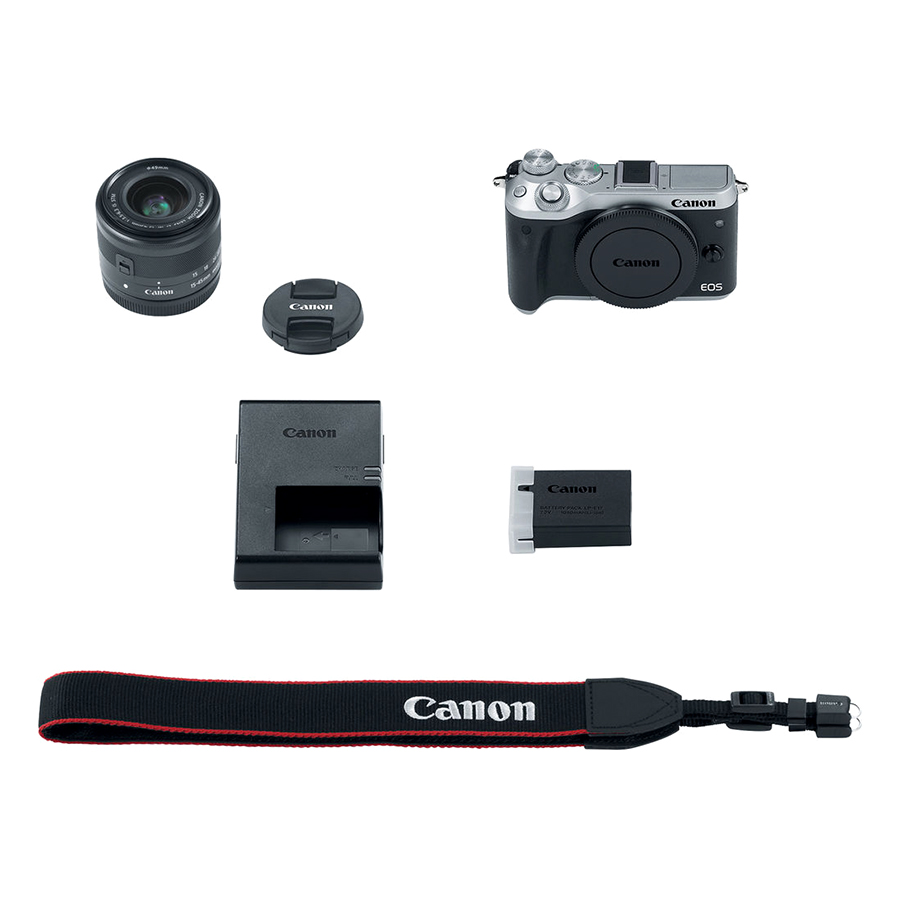 Máy Ảnh Canon EOS M6 Kit 15-45mm (Bạc) - Hàng Chính Hãng - Tặng Kèm Thẻ Nhớ Và Túi Đựng Máy Ảnh