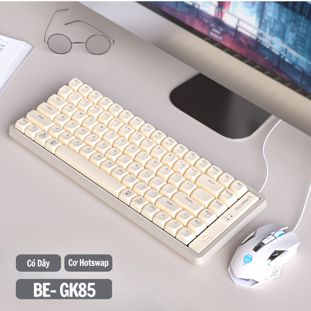 Bàn Phím Cơ Hotswap Bluetooth Langtu GK65, GK85, GK102, GK69 Triple Mode Có Led Hàng Chính Hãng