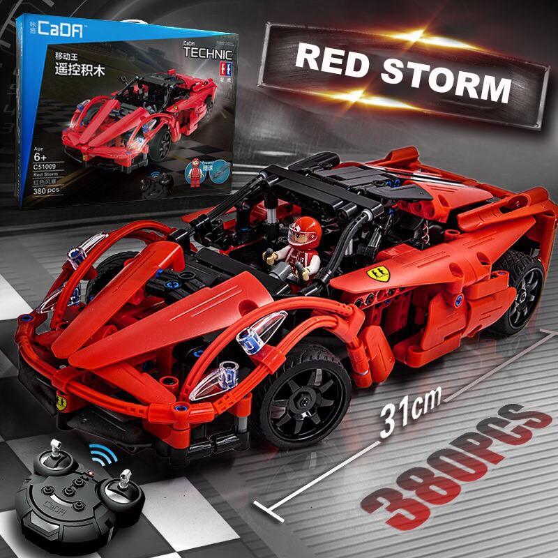 Đồ Chơi Lắp Ráp Kiểu LEGO CaDA C51009 Điều Khiển Từ Xa Mô Hình Siêu Xe Thể Thao Ferrari Red Storm Với 380 Chi Tiết