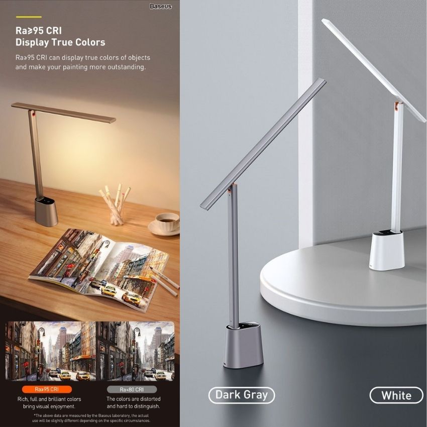 Đèn để bàn thông minh Baseus Smart Eye Series Charging Folding Reading Desk Lamp- DGZG- Hàng chính hãng