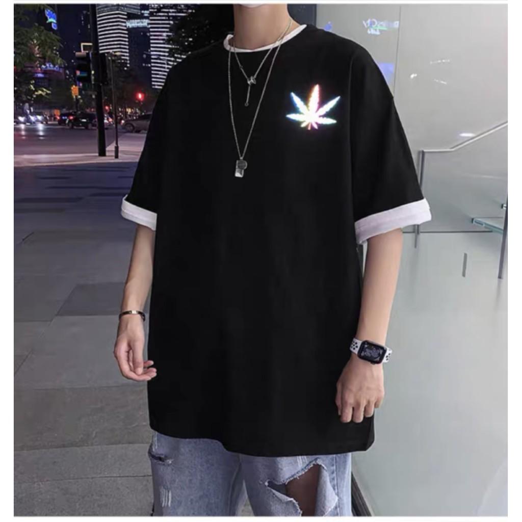 Áo thun nam tay lỡ form rộng lá MMANATIX vải cotton trumunisex thengaustyle