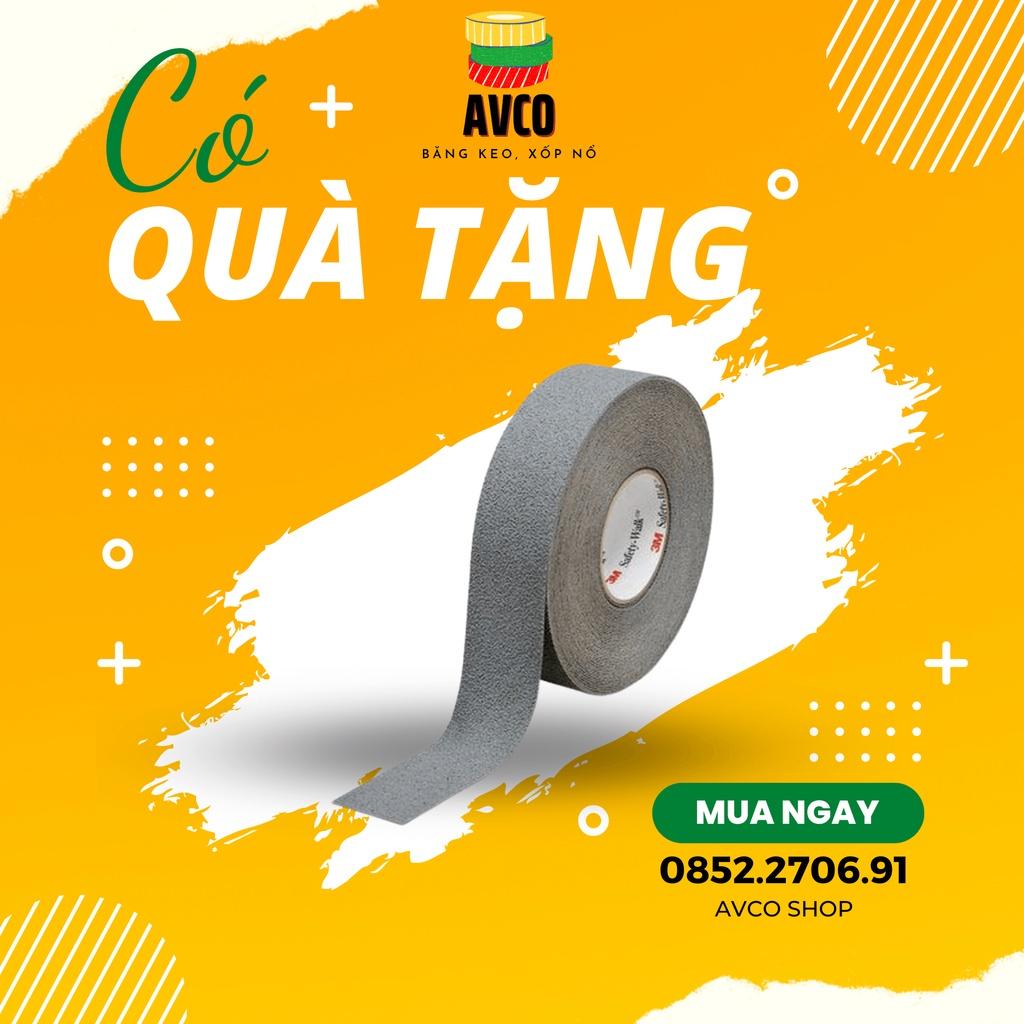Băng dính chống trơn trượt AVCO dùng cho các công trình, an toàn, có 2 khổ để chọn