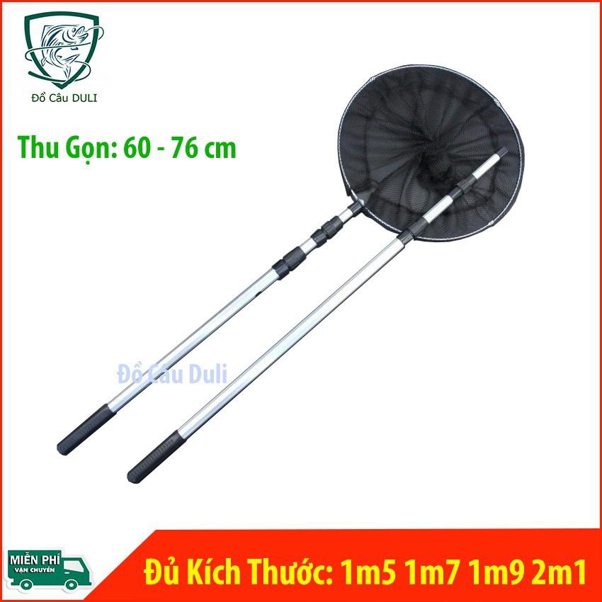 Vợt Cá Gấp Gọn Vành Tròn inox 1m5 - 2m1 VOT-CA-01