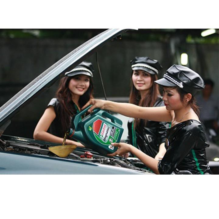 Bộ 2 can dầu nhớt ô tô cao cấp Castrol Magnatec 10W-40 SN-CF 4 Lít