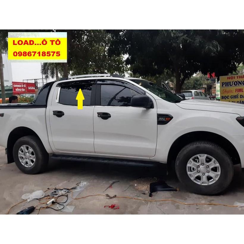 Vè Che Mưa Xe Ford Ranger 2022-2016 Mẫu Vè Đen Dày Không Khuyết Hàng Loại 1 Cao cấp, Có Chữ Ranger Trang Bị Sẵn Keo Dán