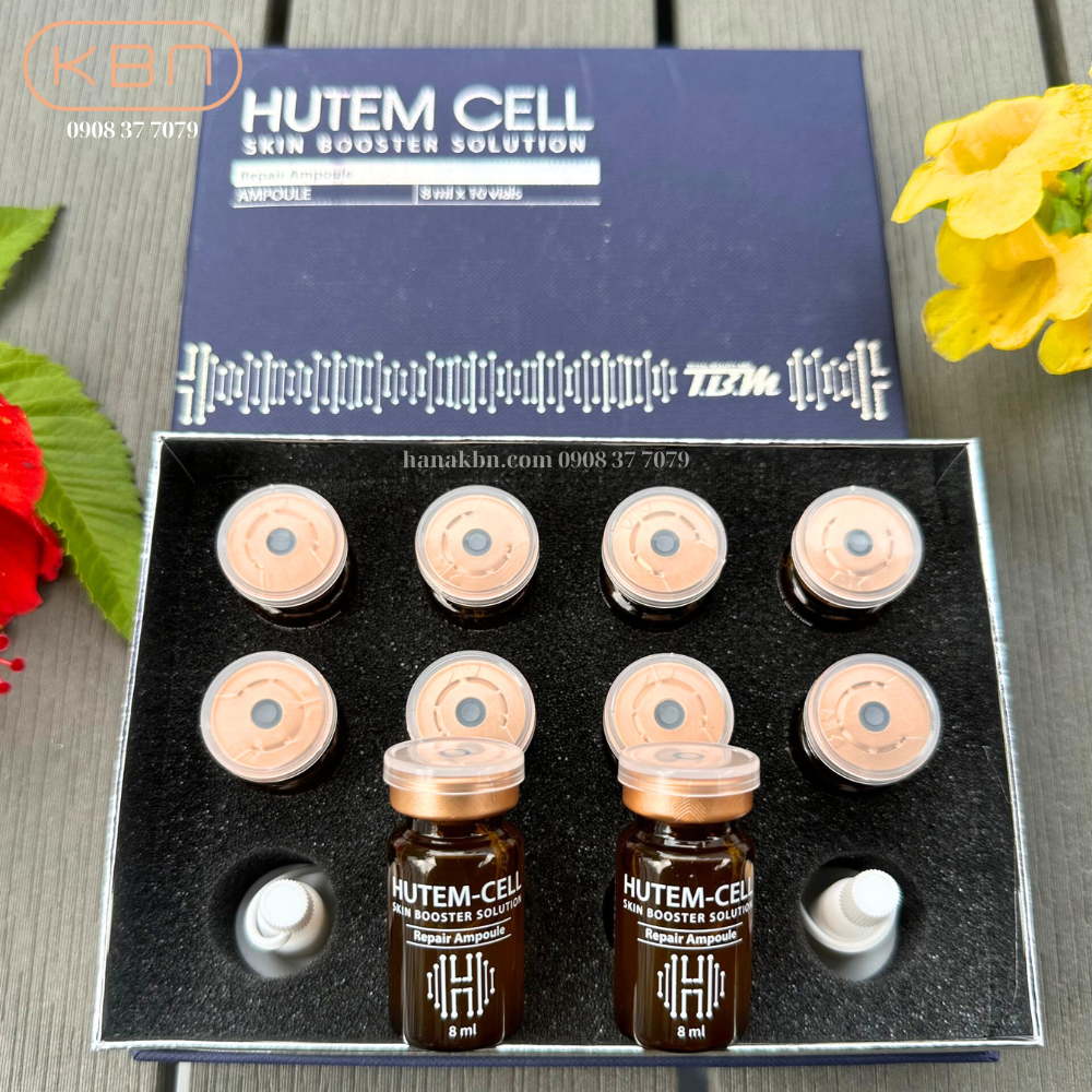 Tế Bào Gốc Tái Tạo Da Mặt Hutem Cell Hàn Quốc - Căng Bóng, Trắng Mịn, Mờ Nhăn, Mờ Nám Sạm