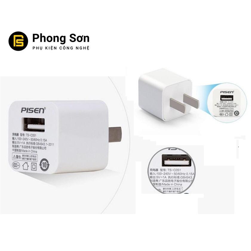 Combo Bộ cáp sạc 1A pisen - Hàng Chính Hãng