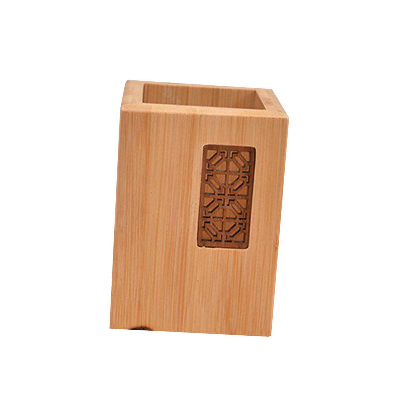 Wooden Pen Holder Desk Organizer Stationary  Art Supplies Table Desktop Display Stand Pencil Holder for Paint Brushes Make up Brushes