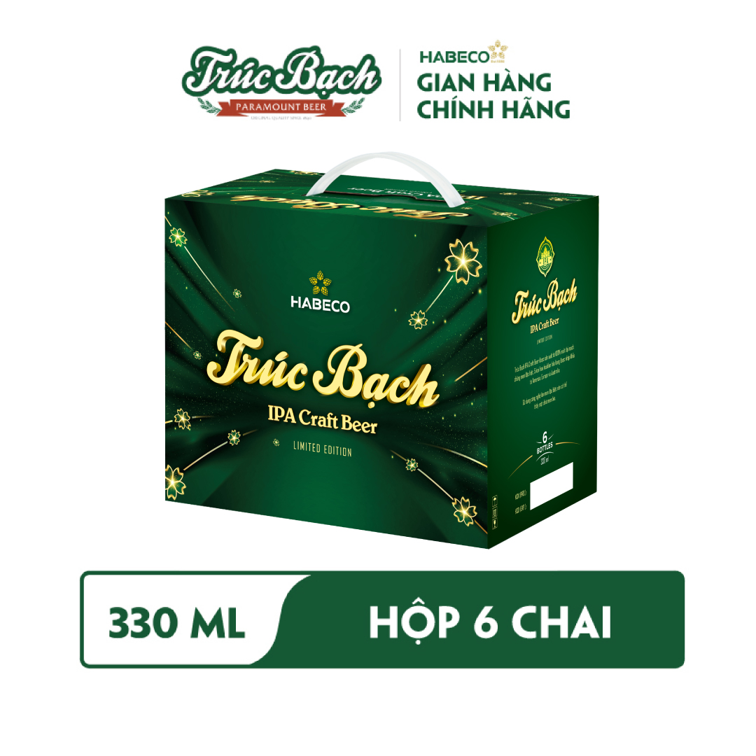 Bia Trúc Bạch IPA Craft - Hộp 6 chai 330ml