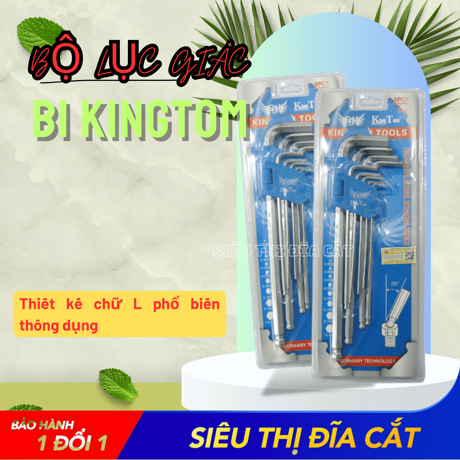 Bộ lục giác Bi KingTom 9 Món Hàng Chính Hãng
