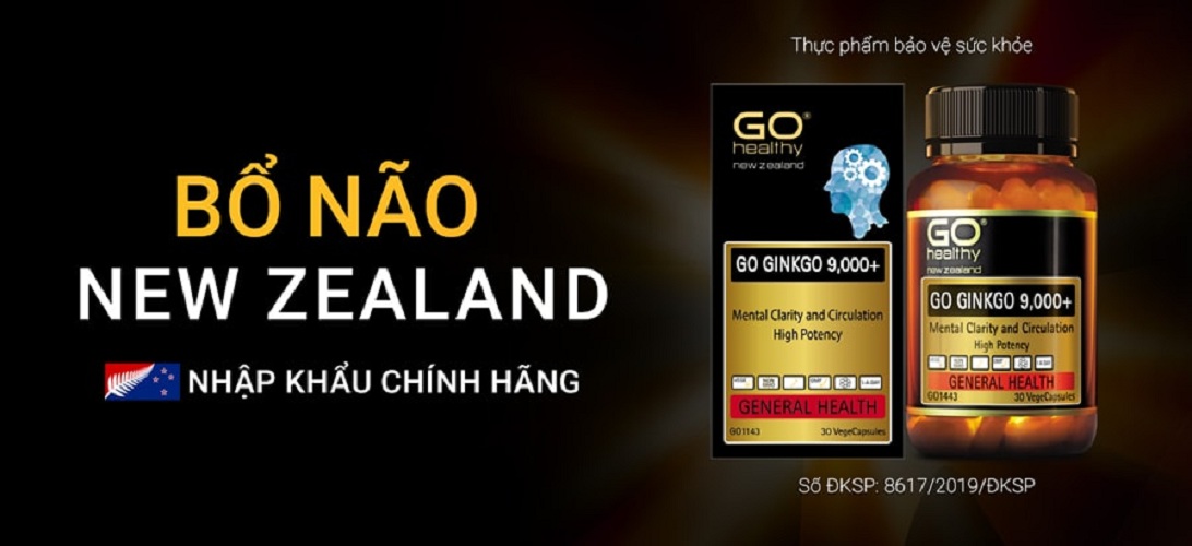 Viên uống Bổ Não New Zealand GO GINKGO 9000+ ( Hộp 30 viên)