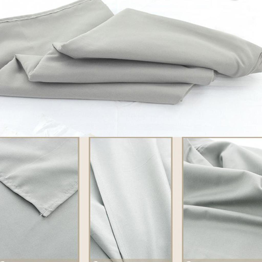4pcs Solid Color Elastic Thicken Massage Bed Skirt Cover w/ Hole f/