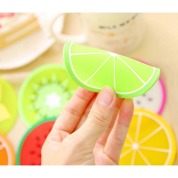 Đế lót ly cốc trái cây bằng silicon xinh xắn