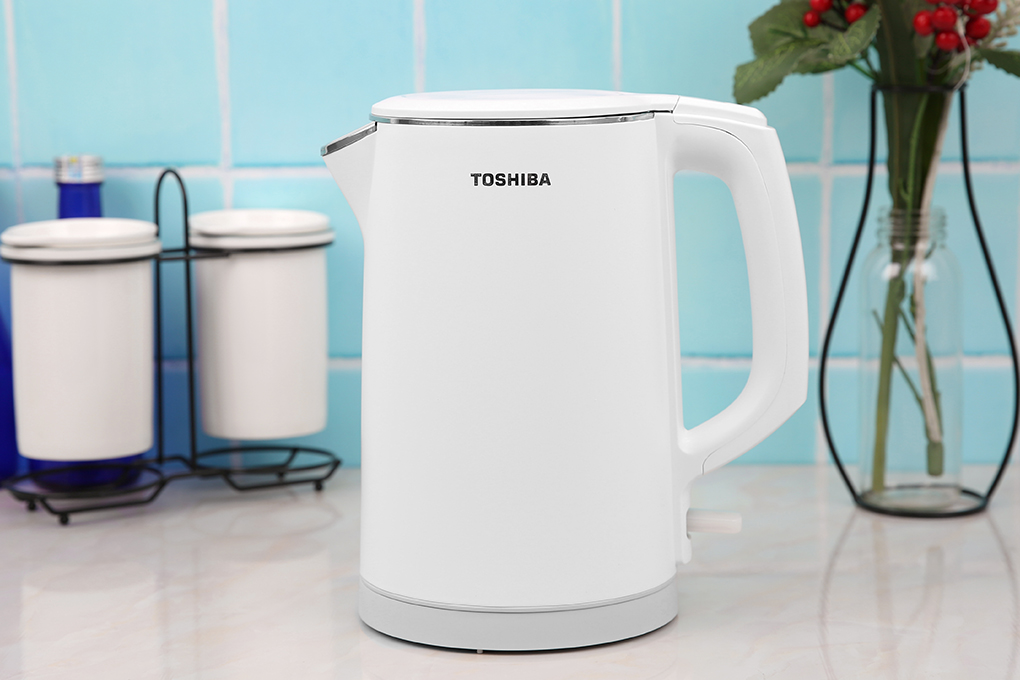 Bình đun siêu tốc Toshiba KT-15DS1PV - 1.5L - Inox 304 - Hàng chính hãng, bảo hành 12 tháng, chất lượng Nhật Bản