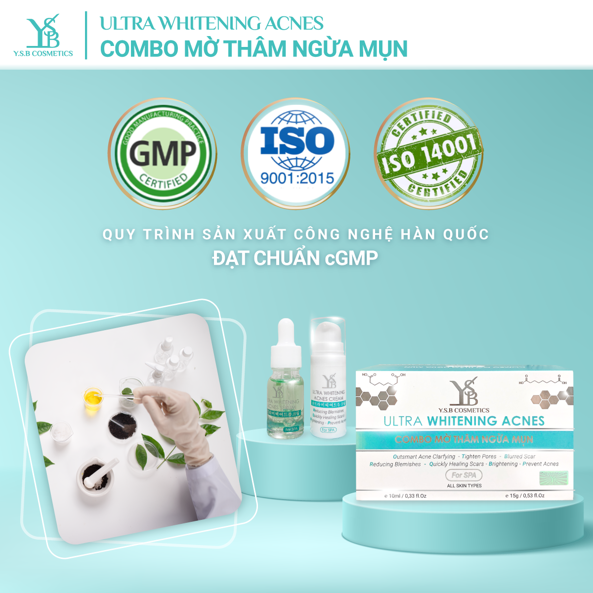COMBO NGỪA MỤN ULTRA WHITENING ANCES